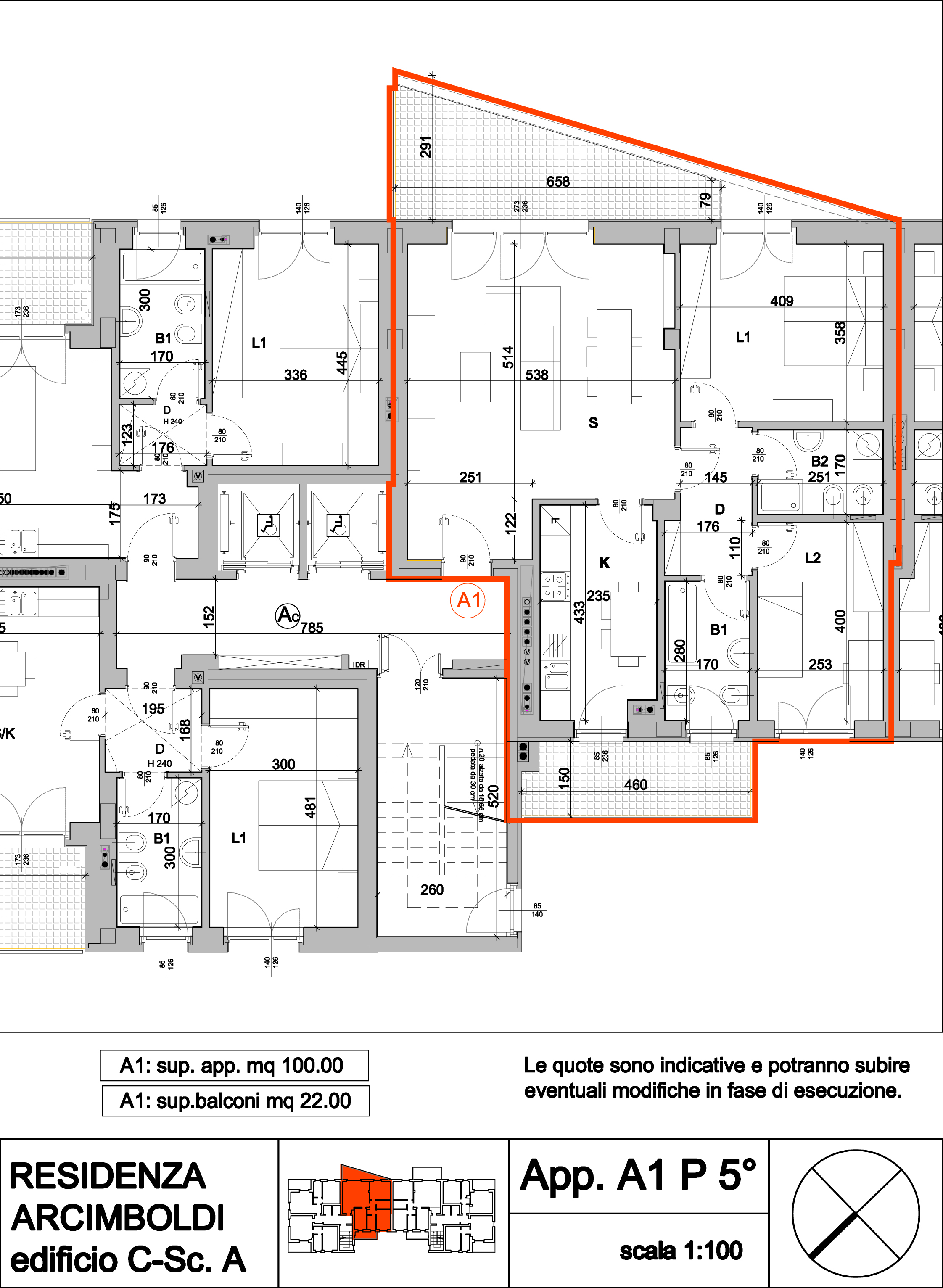 trilocale - Residenza Arcimboldi -  vendita appartamenti Bicocca - Milano