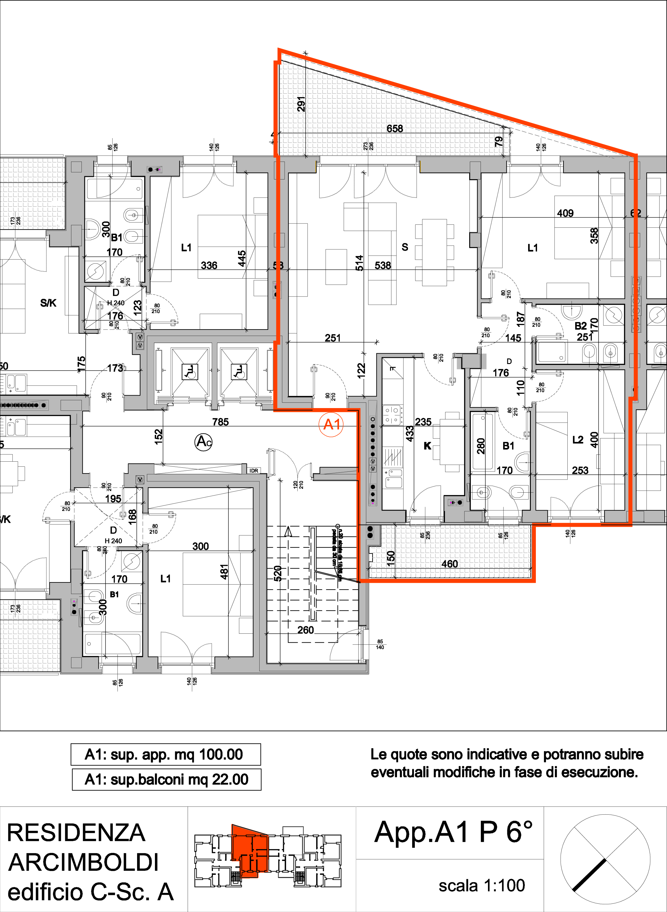 trilocale - Residenza Arcimboldi -  vendita appartamenti Bicocca - Milano