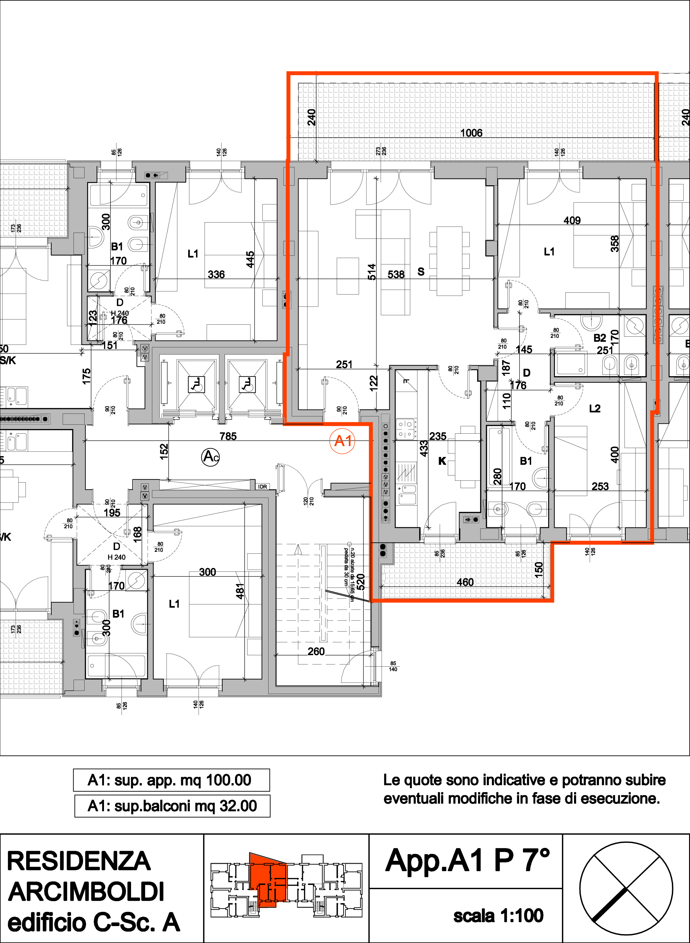 trilocale - Residenza Arcimboldi -  vendita appartamenti Bicocca - Milano